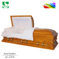 Orange color wooden American style casket